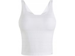 B.P.C top krótki Feel Comfort biały z wbudowanym biustonoszem r.S