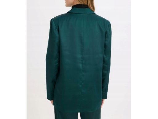 B.P.C marynarka oversize satynowa butelkowa zieleń 46.