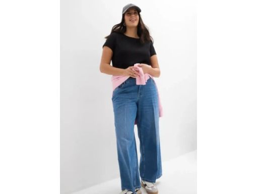 B.P.C jeansy damskie z szerokimi nogawkami r.48