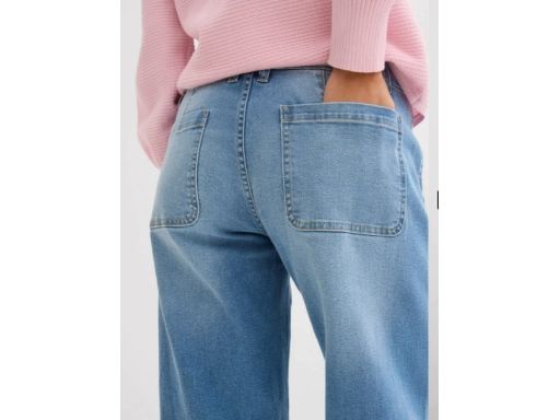 B.P.C spodnie barrel jeansowe damskie z przeszyciami r.44