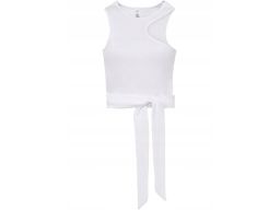 B.P.C top śmietanowy SEXY z wiązaniem r.40/42