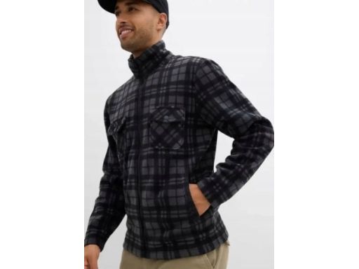 B.P.C męska bluza polarowa rozpinana w kratę 3XL.