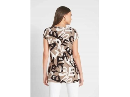 B.P.C t-shirt dłuższy z kieszeniami we wzory 40/42.