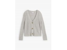 B.P.C krótki sweter rozpinany szary 40/42.