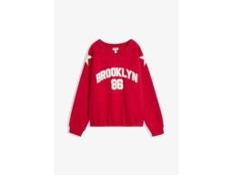 B.P.C bluza czerwona z nadrukiem 48/50.