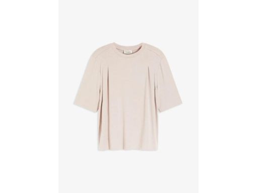 B.P.C t-shirt beżowy z wiskozy 44/46.