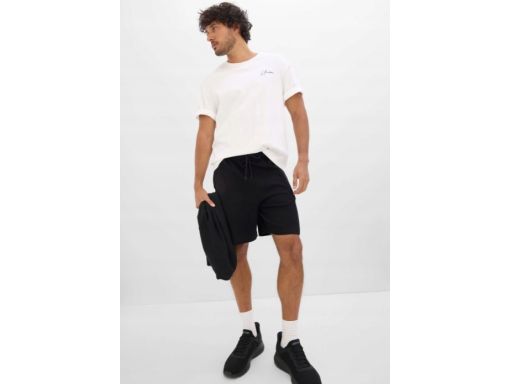B.P.C męski t-shirt biały z grubszej bawełny z małym nadrukiem 3XL.