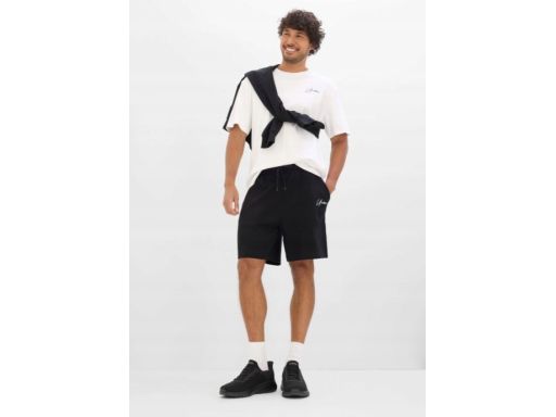 B.P.C męski t-shirt biały z grubszej bawełny z małym nadrukiem 3XL.