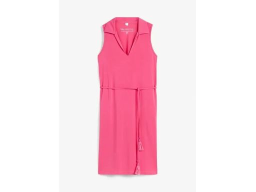 B.P.C sukienka różowa shirtowa z kołnierzykiem r.48/50