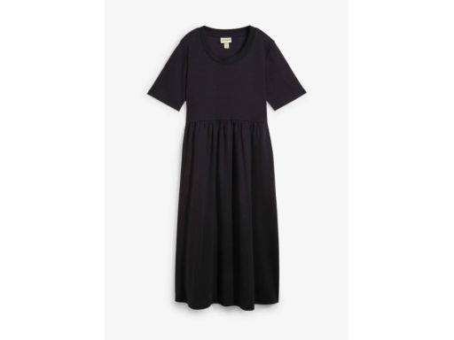 B.P.C sukienka czarna bawełniana midi 52/54.