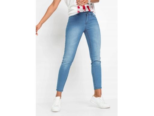 B.P.C jeansy skinny 7/8 jasne ze strechem damskie 48.