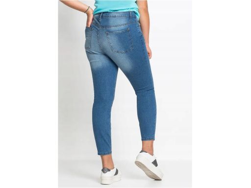 B.P.C jeansy skinny 7/8 jasne ze strechem damskie 48.