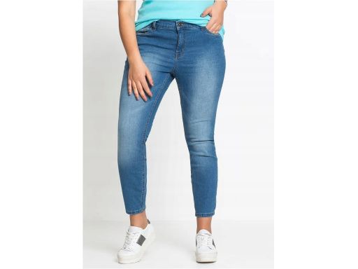 B.P.C jeansy skinny 7/8 jasne ze strechem damskie 48.