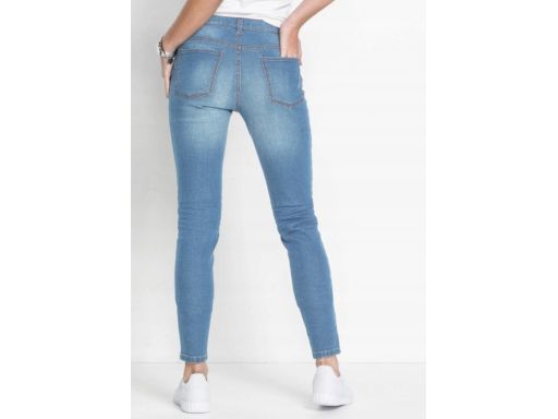 B.P.C jeansy skinny 7/8 jasne ze strechem damskie 48.
