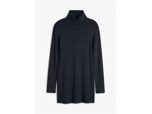 B.P.C sukienka dzianinowa czarna z golfem r.44/46