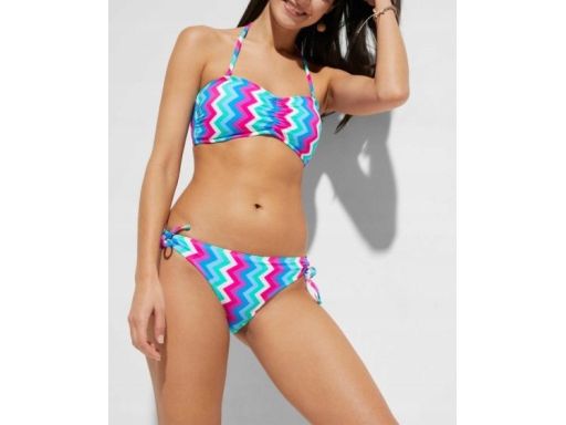 B.P.C bikini z kolorowym wzorem bandeau r.36