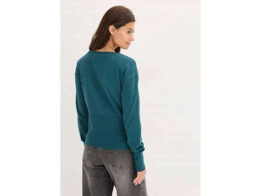 B.P.C sweter rozpinany ciemnozielony damski r.40/42