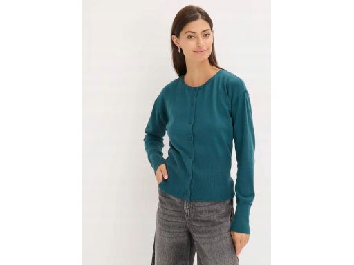 B.P.C sweter rozpinany ciemnozielony damski r.40/42