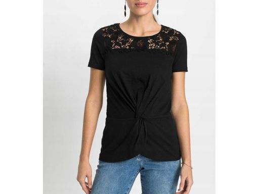 B.P.C bluzka t-shirt z koronką bawełniany ^36/38