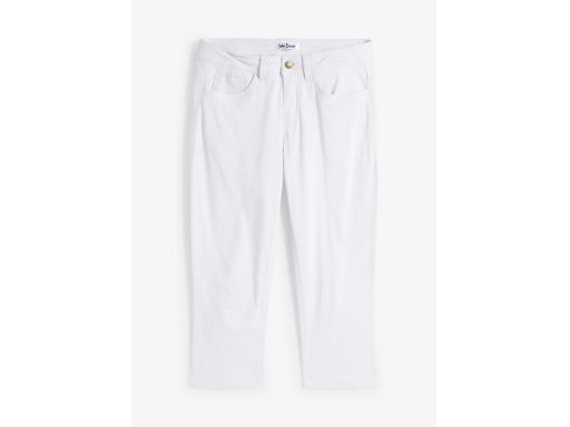 B.P.C jeansy 3/4 slim fit mid waist białe 46.