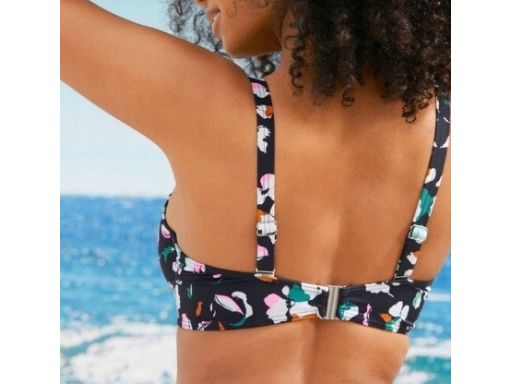 B.P.C biustonosz bikini typu minimizer czarny w kolorowe wzory r.56(11
