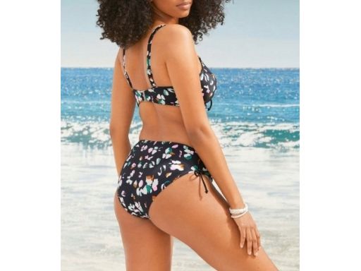 B.P.C biustonosz bikini typu minimizer czarny w kolorowe wzory r.56(11