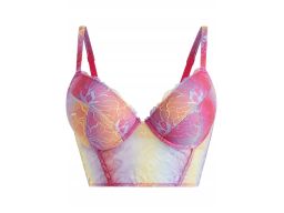 B.P.C biustonosz bralette przedłużony-top z fiszbinami kolorowy r.95B