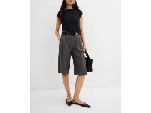B.P.C t-shirt damski prążkowany czarny r.44/46
