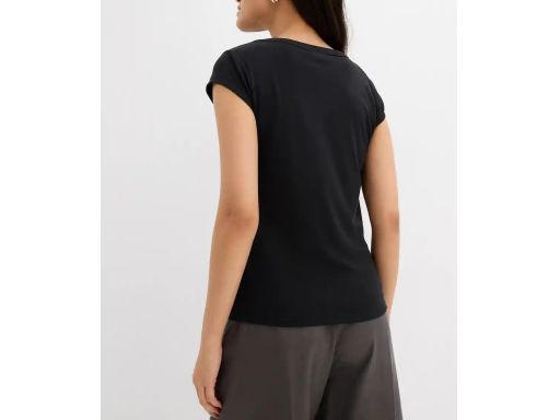 B.P.C t-shirt damski prążkowany czarny r.44/46
