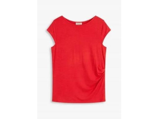 B.P.C t-shirt damski czerwony z wiskozy 44/46.