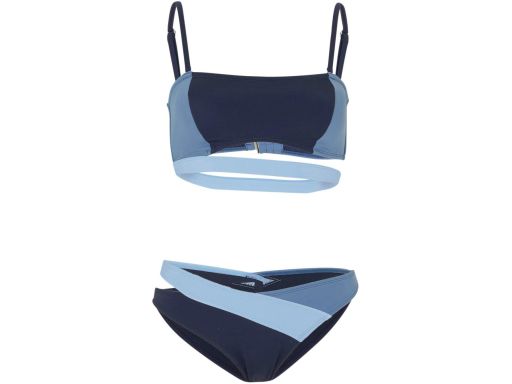 B.P.C bikini granatowo niebieskie bandeau z figami 38.