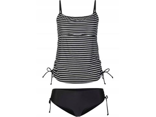 B.P.C tankini czarno-białe w paski 38.