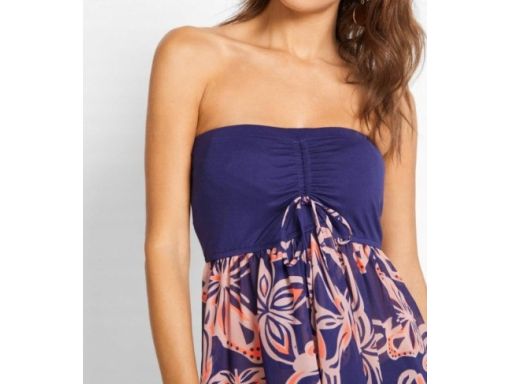 B.P.C sukienka szyfonowa plażowa bandeau we wzory 40.