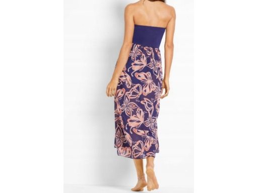 B.P.C sukienka szyfonowa plażowa bandeau we wzory 40.