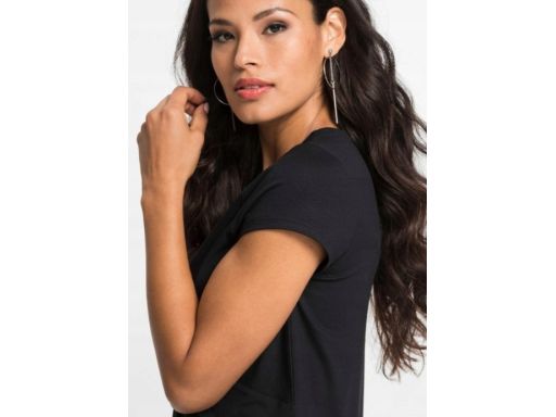 B.P.C czarna bluzka t-shirt ze splotem 44/46.