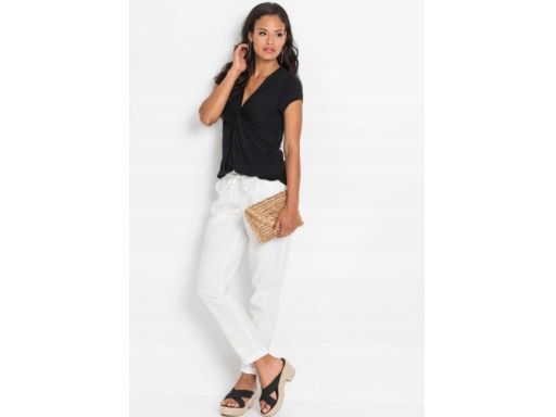 B.P.C czarna bluzka t-shirt ze splotem 44/46.