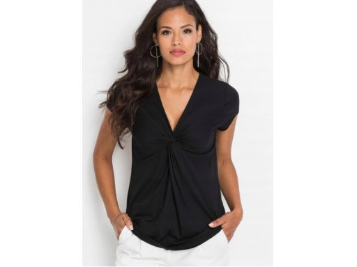 B.P.C czarna bluzka t-shirt ze splotem 44/46.