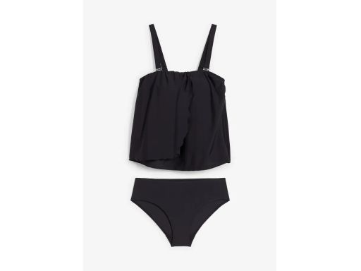 B.P.C czarne tankini z odpinanymi ramiączkami i czarnymi figami ^46