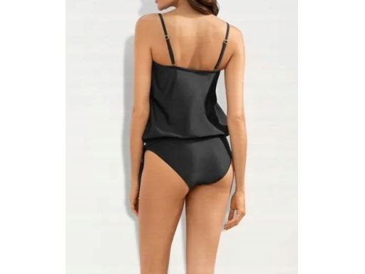 B.P.C tankini oversize czarne odpinane ramiączka z figami 44.