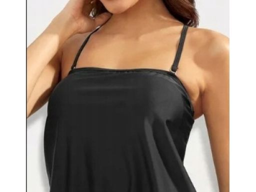 B.P.C tankini oversize czarne odpinane ramiączka z figami 44.
