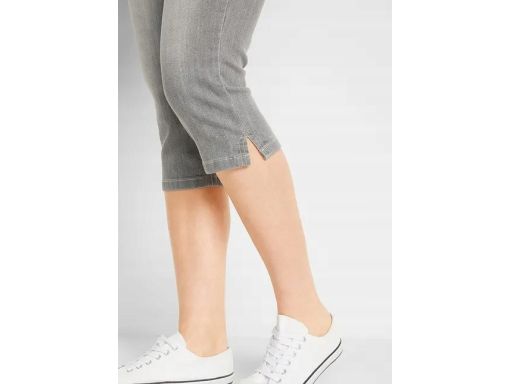B.P.C jeansowe spodnie capri damskie szare 46.