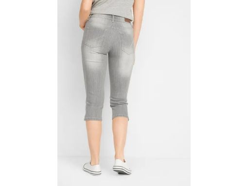 B.P.C jeansowe spodnie capri damskie szare 46.