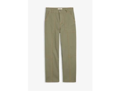 B.P.C spodnie 7/8 ze stretchem oliwkowe 46.
