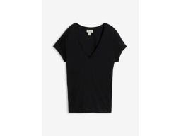 B.P.C t-shirt damski w serek z wiskozy czarny 44/46.