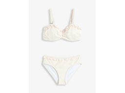 B.P.C kremowe bikini na fiszbinach z ażurowym wzorem ^46(90D)