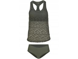 B.P.C tankini oliwkowe ażurowe z figami 42.