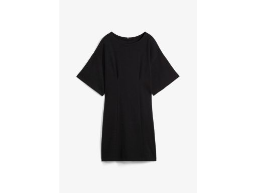 B.P.C sukienka shirtowa czarna bawełniana z zaszewkami ^48/50