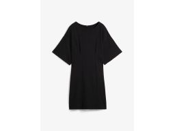 B.P.C sukienka shirtowa czarna bawełniana z zaszewkami ^48/50