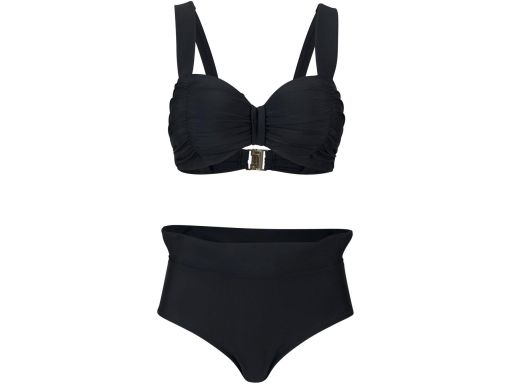 B.P.C czarne bikini biustonosz balkonetka z figami 44 (85F).