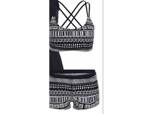 B.P.C bikini z szortami czarno-białe we wzorki 54.